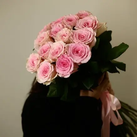 Моно букет из 15 роз Мандала