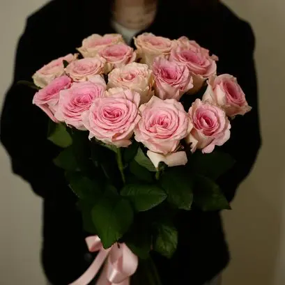 Моно букет из 15 роз Мандала