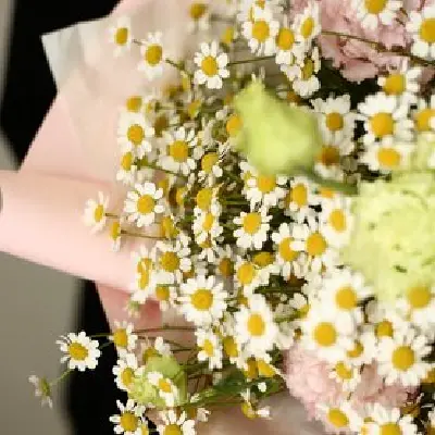 Букет 633 из эустомы и танацетума