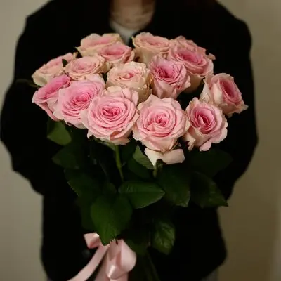 Моно букет из 15 роз Мандала