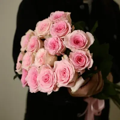 Моно букет из 15 роз Мандала