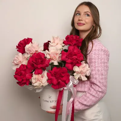 Шляпная коробка 1406 из французских роз