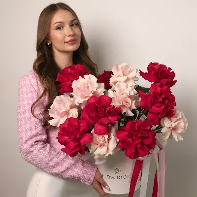 Шляпная коробка 1406 из французских роз