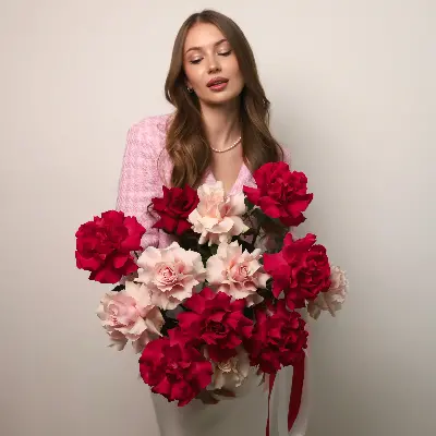 Шляпная коробка 1406 из французских роз