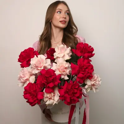 Шляпная коробка 1406 из французских роз